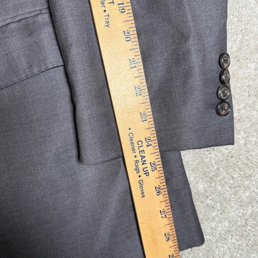 Samuelsohn Colombo Icewool 150's Wool Garner Dark Gray Suit Jacket Size 48L READ